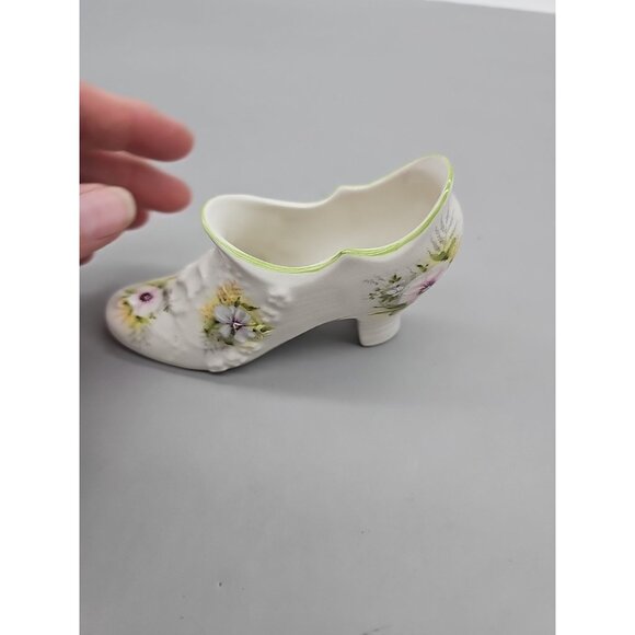 Vintage Old Foley Floral Victorian pattern china shoe, James Kent England - Picture 4 of 5